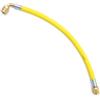 3S SuperSamaStore Tubo Flessibile per Refrigerante, Frusta Ricarica Climatizzatore con Attacchi 1/4 SAE x 1/4 SAE e Premispillo, Tubo Carica Gas Condizionatore R22 R134a R407C, Giallo, 30 Cm