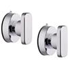 Teogwzlvo 2pcs Ventosa Maniglia Porta, Maniglia a Ventosa per Cassetto, Frigorifero Cassetto Bagno Pull Manopola per Porta da Bagno Maniglioni e Maniglie assorbenti per Porte in Vetro(Argento）