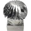 EINSIDE Comignolo girevole, Cappello eolico per camini in acciaio inox AISI 304, Base rettangolare 22 x 32 cm