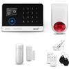 HUXGO® HXA003 Sistema di allarme casa senza fili con radio Sirena esterna WiFi + GSM | Impianto allarme casa kit con 1x sensori di allarme per finestre/portes, 1x rilevatori di movimento