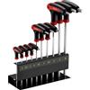 Wiltec Set chiavi a brugola chiave maschio esagonale a T giraviti 11 pezzi