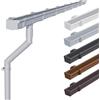 INEFA set 2x grondaia in plastica NW68 / 68 mm - grondaia a cassetta 3 m grigio - kit grondaia con pluviale PVC-U per casetta da giardino - 2 lati tetto