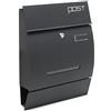 Wiltec Cassetta postale con portagiornale V4 antracite 350 x 95 x 445 mm con vetrino nome