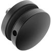 Sellon24® Supporto per punti in acciaio inox Ø50, nero, V2A, 8-17,52, connettore in vetro, RAL9004 0747-000/BLACK