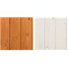 TIMBELA Il kit di impregnanti per l'applicazione su casette in legno interno e esterno - 5 litri di colore BIANCO+ 5 litri di impregnante di colore TEAK + IL REGALO il kit di pennelli