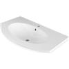 OGOMONDO Lavabo ad Incasso in Mineral Marmo 91x46 cm CURVO Mobile composizione bagno (1, 91x46 cm)