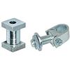 IBFM Cerniera regolabile per cancelli a battente ART. 428 IBFM con Tronchetto per cerniera regolabile art.428 per cancelli a battente in acciaio naturale ART. 428/T (mm. 30)