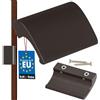 KOTARBAU Maniglia per porta del balcone, marrone scuro RAL 8077, maniglia per porta della terrazza, DE Luxe, sicura, universale, in alluminio