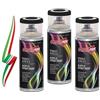 Generico SET 3 BOMBOLETTE DI SMALTO ACRILICO SPRAY NERO LUCIDO 9005 400 ml MADE IN ITALY