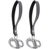Uqezagpa 2 pezzi SCBA Clip a sgancio rapido rilascio rapido moschettone con manico in pelle per accessori per vigili del fuoco SCBA Clip rapida
