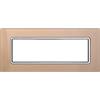 ZOREI Placca Compatibile Con Vimar Plana, Placche Cristallo Con Effetto Vetro, 1 Pezzo (6 Posti/Moduli,Oro)