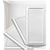 I K H E Malarka Pannelli 3D in polistirene XPS - polistirolo bianco puro - Rivestimento classico da parete e soffitto effetto cornice, cornice - 100x50cm ‎‎20m² - 40 pezzi