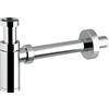 vetrinein rete Vetrineinrete® Sifone a bottiglia per lavobo scarico lavandino sotto lavabo attacco 1¼ ottone cromato lucido C80