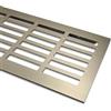 PRIOstahl Griglia di ventilazione in alluminio | 100 mm x 800 mm | Colore: acciaio inossidabile - spazzolato | Griglia di ventilazione in alluminio | Lamiera a nervi | Griglia di ventilazione | Griglia per