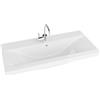 LAVITA Lavabo per mobili California 800 con troppopieno e foro per rubinetto, in porcellana di alta qualità, 81 x 39 x 17 cm, bianco lucido