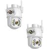 AntDau71 TELECAMERA IP CAM PTZ WIFI DOPPIA LENTE 2 PEZZI CAMERA DOME WIRELESS ESTERNO SPEED ZOOM CON APPLICAZIONE ICSEE PER AMBIENTI INTERNO ED ESTERNI - CW889