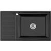 Omeere, 86x50x21 cm, Lavello da cucina in acciaio inox 304, spessore del materiale 0,9 mm, quadrato, 1 sgocciolatoio R20 (sgocciolatoio sinistro)
