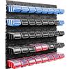 botle 40 scatole impilabili da parete, 80 x 80 cm, in plastica trasparente, con coperchio trasparente, colore: blu, rosso, nero, impilabili