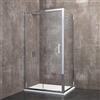 Arreditaly Box Doccia Rettangolare Zermatt Cabina Bagno Con Porta Scorrevole Ante In Cristallo Temperato Trasparente da 6 mm Struttura Alluminio Anodizzato Maniglie in Acciaio Cromato (80 x 120 x 185 cm)