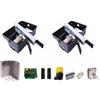 Dieffematic Kit Automazione Cancello Battente Interrato FAAC GENIUS ROLLER - Motori 230V 500Kg per Anta, Completo con Cassette Autoportanti