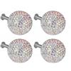 alloneslife 4 pomelli con strass per credenze, armadietti, porte, guardaroba, semplici pomelli per cassetti, accessori alla moda per mobili (colore AB)