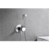 MICE COLLECTION MICE - Rubinetteria monocomando da incasso per bidet in ottone - Doccia igienica da incasso e monocomando Rubinetto bidet da incasso argento RDG053