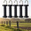 NCONCO Confezione da 5 maniglie per recinzione elettrica, maniglie per cancello di recinzione, isolanti per maniglie a molla, accessori per recinzioni, resistenti e isolanti, con limitatore di tensione a