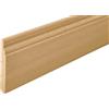Hobby Legno - Battiscopa Massello In Legno Di Ayous Non Verniciato Mod. Berna mm. 120X13X2500 Nr.2 pezzi (Prezzo Per ml. 5)