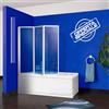 Generico Parete vasca da bagno a 3 ante reversibile cm.130