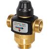 Generico Valvola deviatrice termostatica regolabile da 38 a 54°C KVS 3.5 - da 1M - Layout asimmetrico ad L