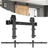 LZQ Kit Binario per Porta Scorrevole, Nero Kit Accessori Porte Scorrevoli Stratoper Bagno Cucina Studio (6,6FT/200cm, Una Porta)