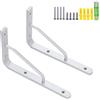 JAIOLUN123 Supporto Mensola Alluminio Spaziale 2 Pezzi,Staffe per Mensole Pesanti,Metalliche Supporto per Mensola con Viti per Scaffale per Libri Scaffale da Cucina Espositore (20cm/7.9in)