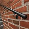 Drsyffsup Corrimano per scale a parete nero, ringhiera per scale con tubo tondo da 30 cm a 600 cm per ringhiere per scale interne ed esterne, balaustra di sicurezza con diametro del tubo da 32mm(200cm)