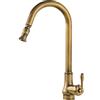 ZYCDP Rubinetto Cucina con Doccetta Estraibile Antico,Miscelatore Monocomando Rubinetto Cucina Con 2 Getti Girevole 360°,Miscelatore Monocomando per Lavello da Cucina,Acqua calda e fredda