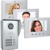 Elro DV4000-3 Videocitofono Kit │ 3 Appartamenti │ Telecamera 1080P Full HD con Visione Notturna │ Cavo a 4 Fili │ 16 Suonerie