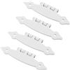 iplusmile Cerniera per Porte Residenziali in Acciaio Bianco H Forma 89x37x1,2mm 4 Pezzi per Armadi Cucina Meccanismo a Cerniera Piatta Silenziosa Installazione Integrata per Porte Interne ed Esterne