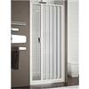 Generico Box Doccia PVC Minimalista Lucido Argento 85x85 cm 1 Lato Apertura Laterale