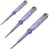 TOOLSTAR Tester per circuiti elettrici, penna cacciavite rilevatore di tensione AC 100-500 V, 3 pezzi
