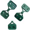 RETELANDIA L'OUTLET DELLE RECINZIONI RETELANDIA - Pinza per Fissaggio Telo ombreggiante, Clips VERDI con aggancio clic clac per reti oscuranti - 50 Pezzi