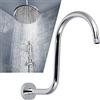 Dpofirs Braccio doccia per bagno, braccio doccia a collo di cigno, braccio doccia a forma di S, per accessorio da bagno(233 Placcatura)