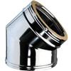 Brico Kit - Gomito A 45° Doppia Parete Inox-Inox Coibentato Lana Minerale - Diametro: 150mm