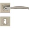 domino Presto QR M6/M9 - Set di maniglie per porta di stanza, ufficio, cantina e porta interna, in alluminio cromato/nichel