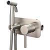 FQYEP Doccia per Bidet Portatile Miscelatore Bidet Ad Acqua Calda E Fredda Acciaio Inossidabile,Spazzolato,Modalità Singola