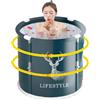 Generic Contenitore portatile per vasca da bagno, contenitore pieghevole per adulti, secchio da bagno pieghevole, spaziosa soluzione di lavaggio personale per esperienze termali di terapia rilassante
