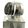 MAGGINI COMIGNOLO GIREVOLE ACCIAIO INOX QUADRATO FUMAIOLO ASPIRATORE CANNE FUMARIE (cm 22 x 27)