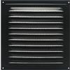 Generico Griglia Aerazione Nera In Acciaio Inox, Griglia di Ventilazione Esterno Quadrata Rettangolare, Tappo Griglie Aerazione, Copertura per Sfiato per Soffitto, Parete, Camper(20 x 20 cm)