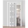 Generic Porta a fisarmonica pieghevole, cancello a concertina interno in PVC e acrilico per armadio, ripostiglio, cucina, schermo divisorio per corridoio