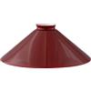 H4L Paralume rosso Ø 250 mm con bordo del colletto, altezza: 90 mm, vetro rotondo di ricambio in vetro opale per E27