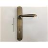 effedielle MANIGLIA PER PORTA SIDNEY 1126 P IN MARITECH BRONZO GRAFFIATO, FORO PATENT, CON PLACCA INTERASSE MM.90 COMPLETA PER UNA PORTA DENTRO+FUORI, CON MOLLA DI RITORNO VITI DI FISSAGGIO COMPRESE