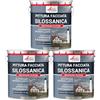 ARCANE INDUSTRIES Pittura silossanica per esterni e facciate, ad alto potere idrorepellente - ARCAFAÇADE SILOXANE - 3 x 10 L Grigio Seta - RAL 7044 - ARCANE INDUSTRIES
